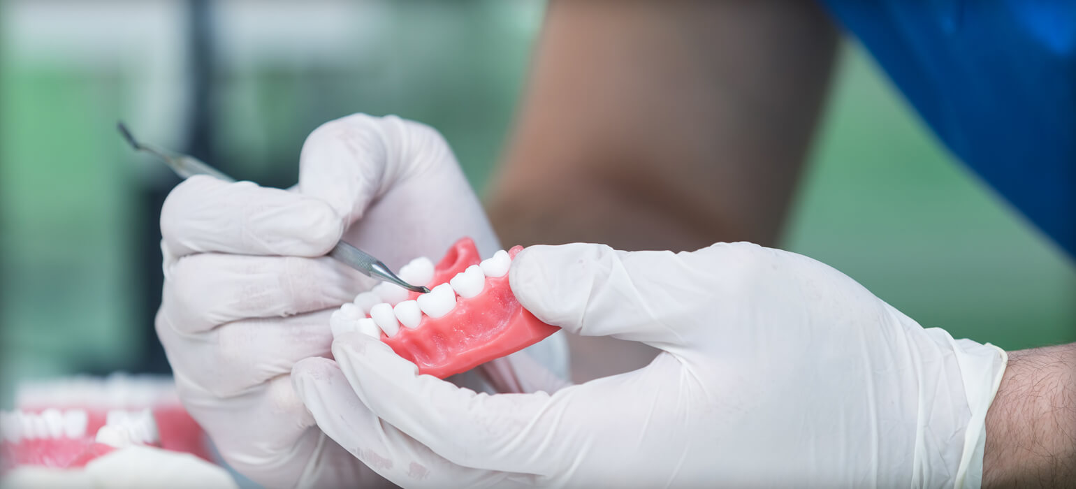 Ourservices Prosthetic hand holding dentures
